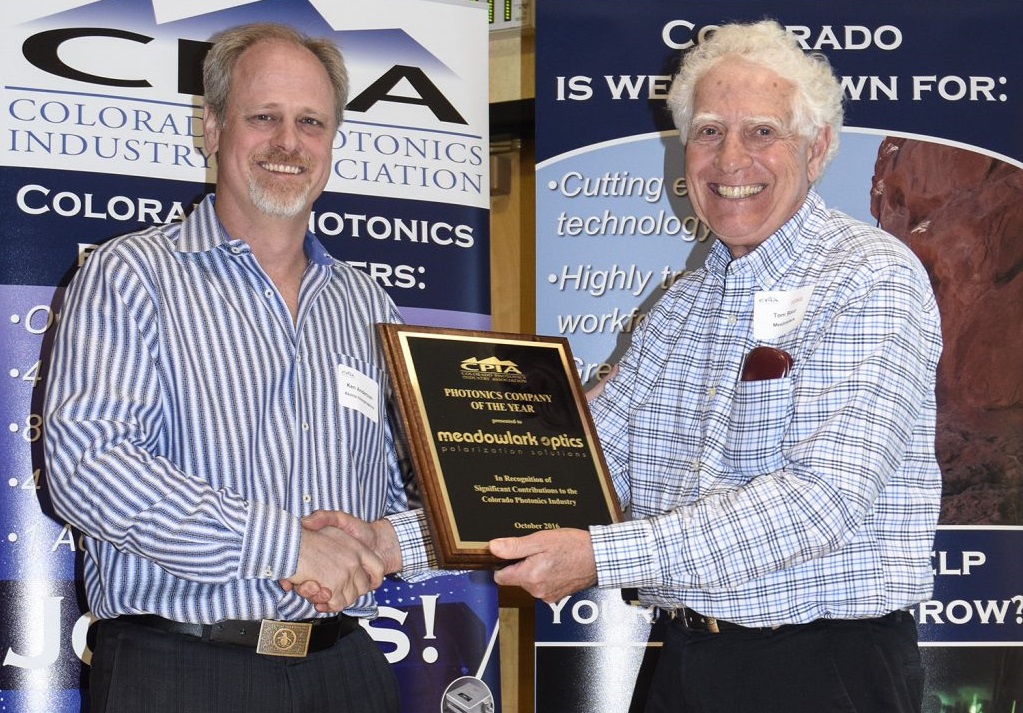 Meadowlark Optics Receives Company Of The Year Tom Baur And Ken Anderson