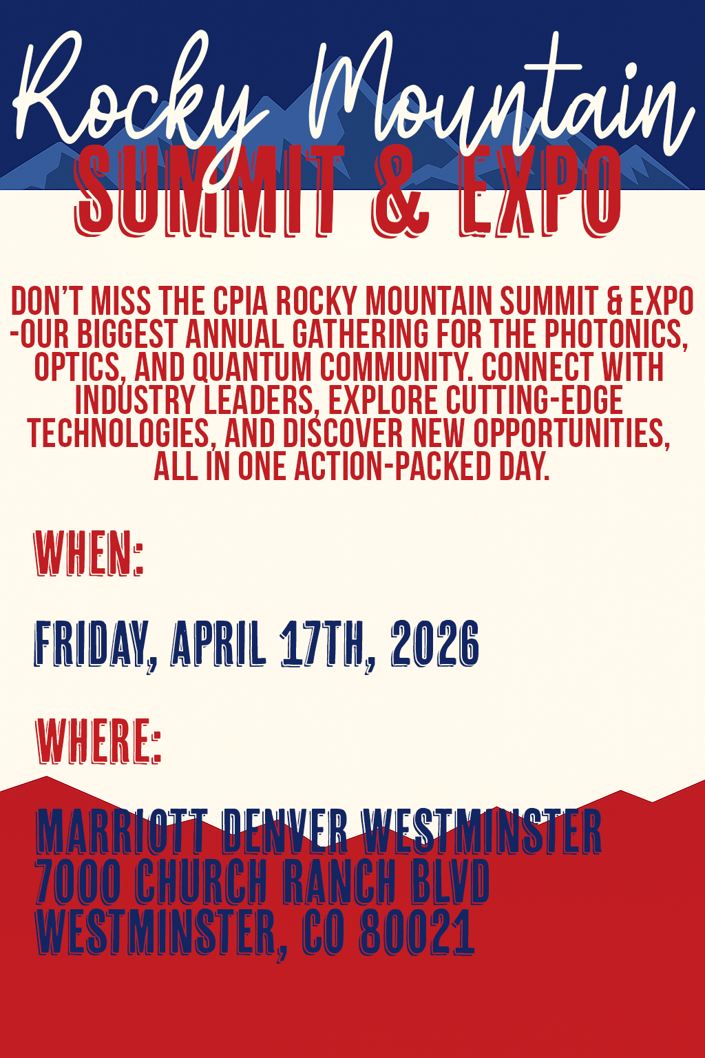 Summit And Expo 2026, Colorado Photonics Summit And Expo 2026